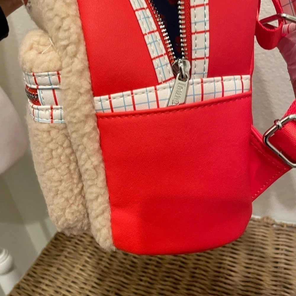 NWT Marvel Loungefly Sherpa Mini Backpack Spider-Man​​​​​​​
